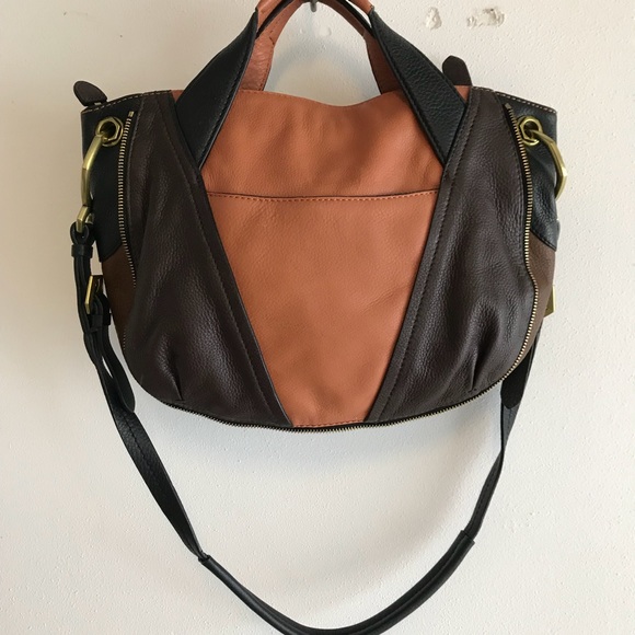 Anthropologie Leather Crossbody Hobo Bag Purse - Picture 6 of 8